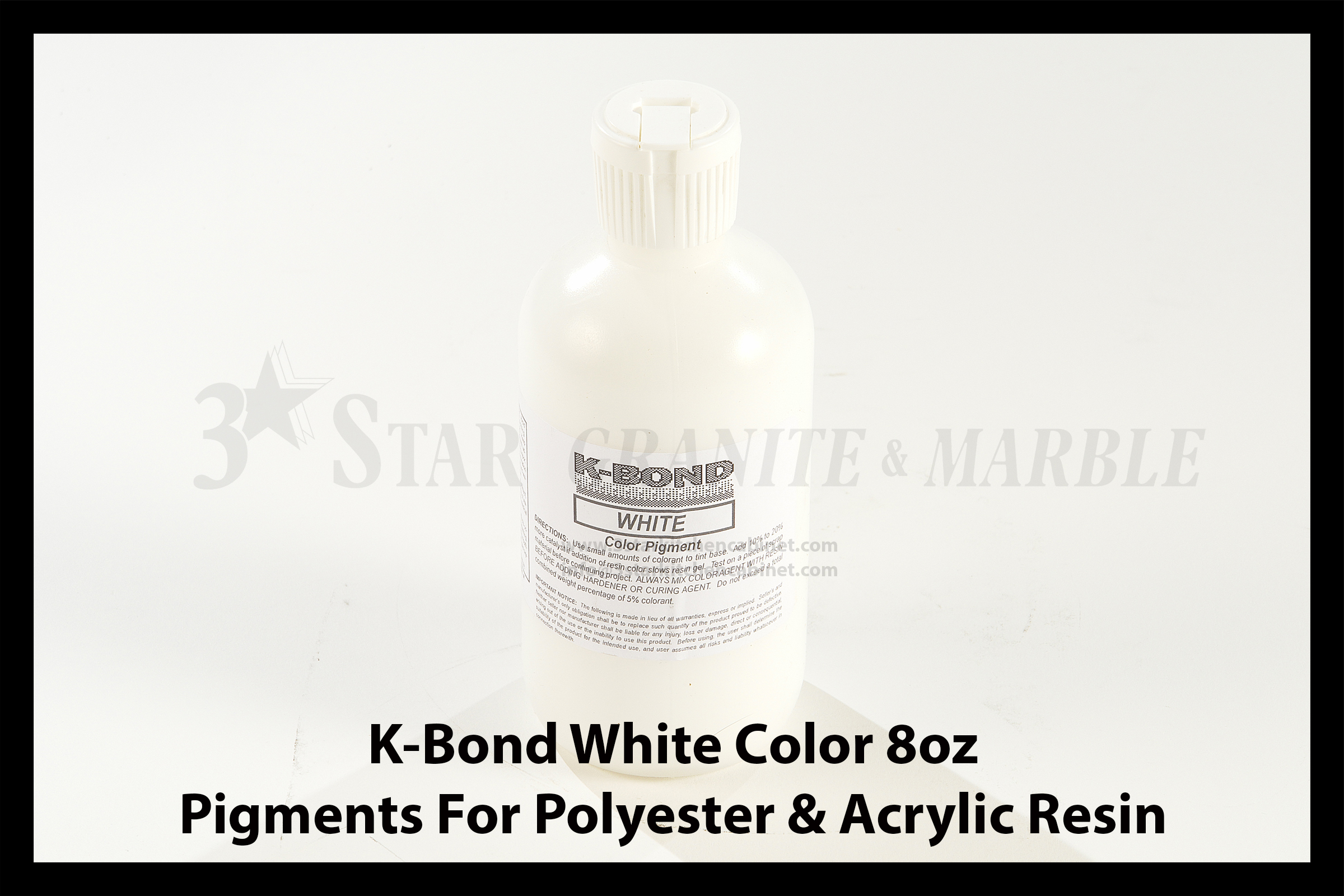 K Bond White Color 8oz Pigments For Polyester Acrylic Resin 3